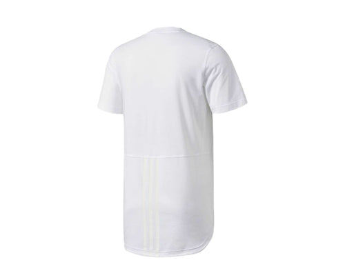 adidas Essentials Droptail 3-Stripes T-Shirt in White | Men - S