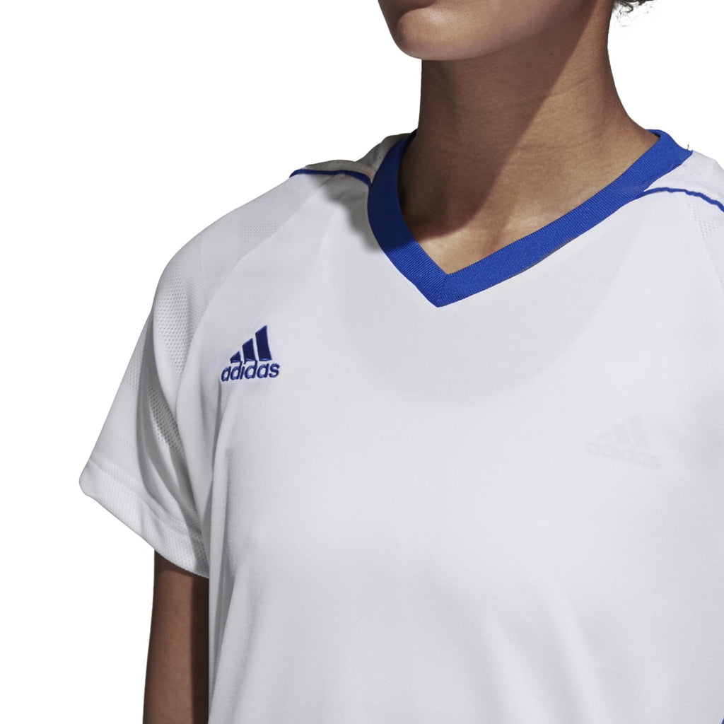 Adidas Women's Tiro 17 Jersey Tee White BJ9093 – Lightweight Athletic Training Shirt with Climalite Fabric for Soccer, Running, and Activewear