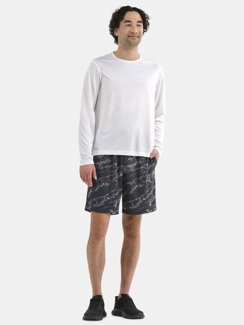 Athletic Works Men's Long-Sleeve Jersey Tee with Thumbhole Cuffs, Sizes XS-5XL