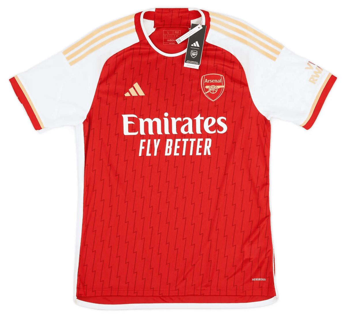 Adidas Official Home Arsenal Jersey 2023/2024 -Red-Gold | L