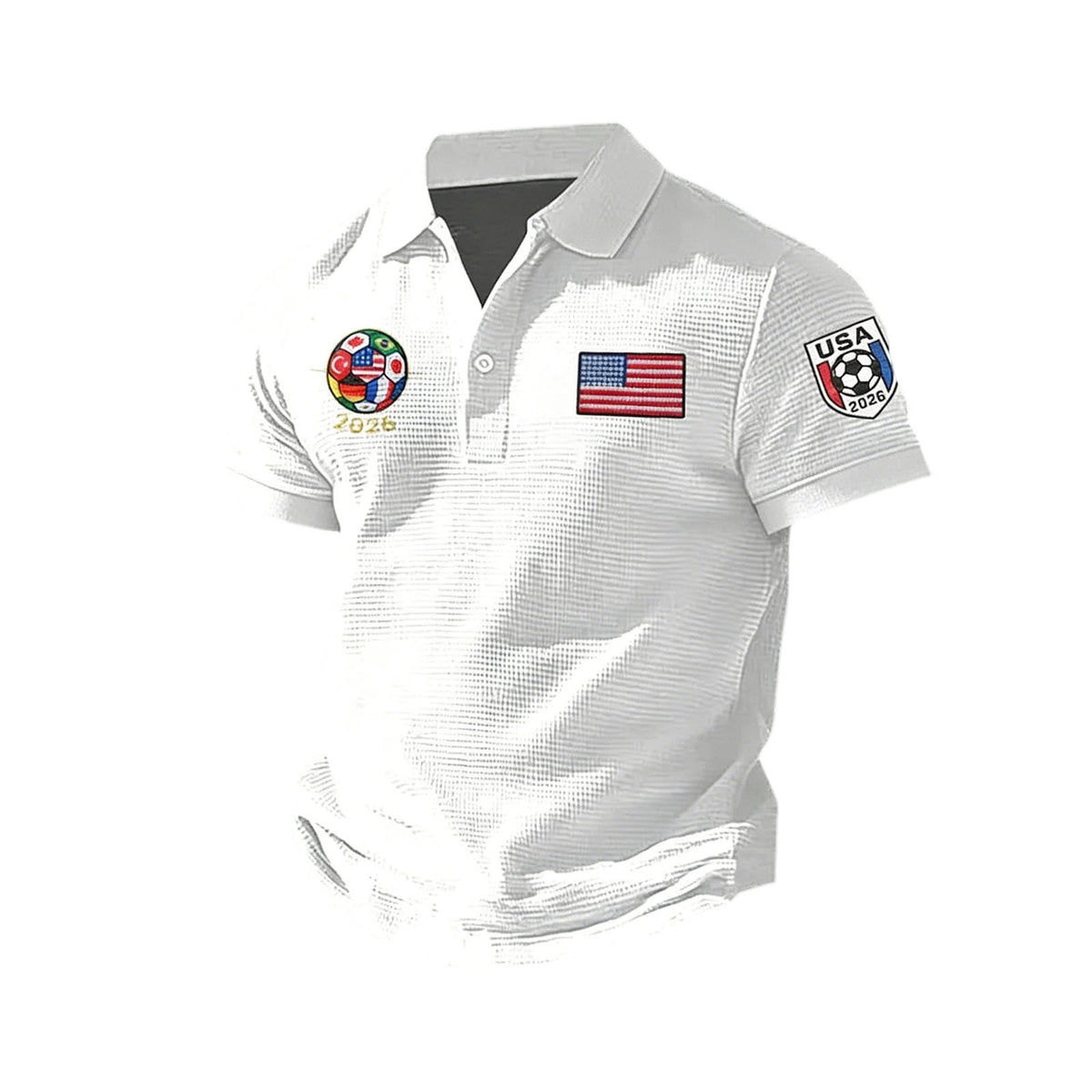 2026 Usa Soccer Mens Polo Shirts Short Sleeve Casual Collared Pullover Summer Tops Soccer Shirt for Men Indoor Outdoor Activities Daily Wear