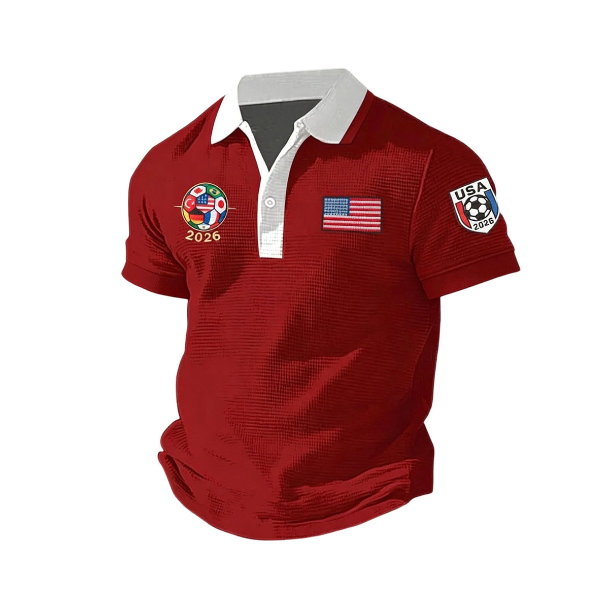 2026 Usa Soccer Mens Polo Shirts Short Sleeve Casual Collared Pullover Summer Tops Soccer Shirt for Men Indoor Outdoor Activities Daily Wear