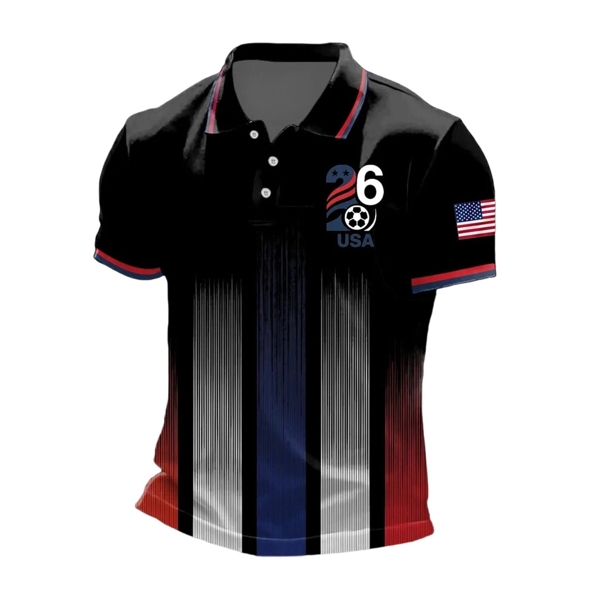 2026 Usa Soccer Mens Polo Shirts Short Sleeve Casual Collared Pullover Summer Tops Soccer Shirt for Men Indoor Outdoor Activities Daily Wear