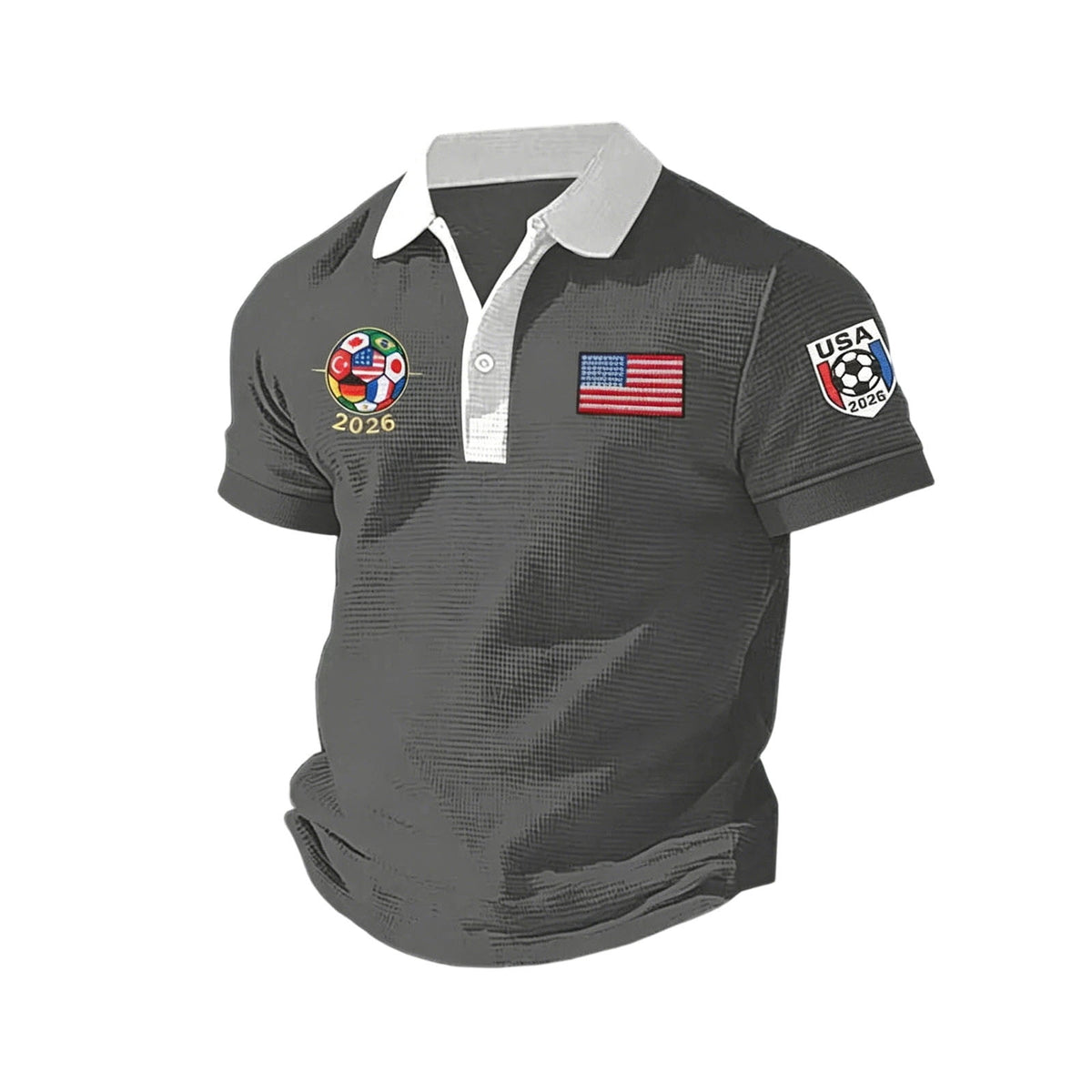 2026 Usa Soccer Mens Polo Shirts Short Sleeve Casual Collared Pullover Summer Tops Soccer Shirt for Men Indoor Outdoor Activities Daily Wear