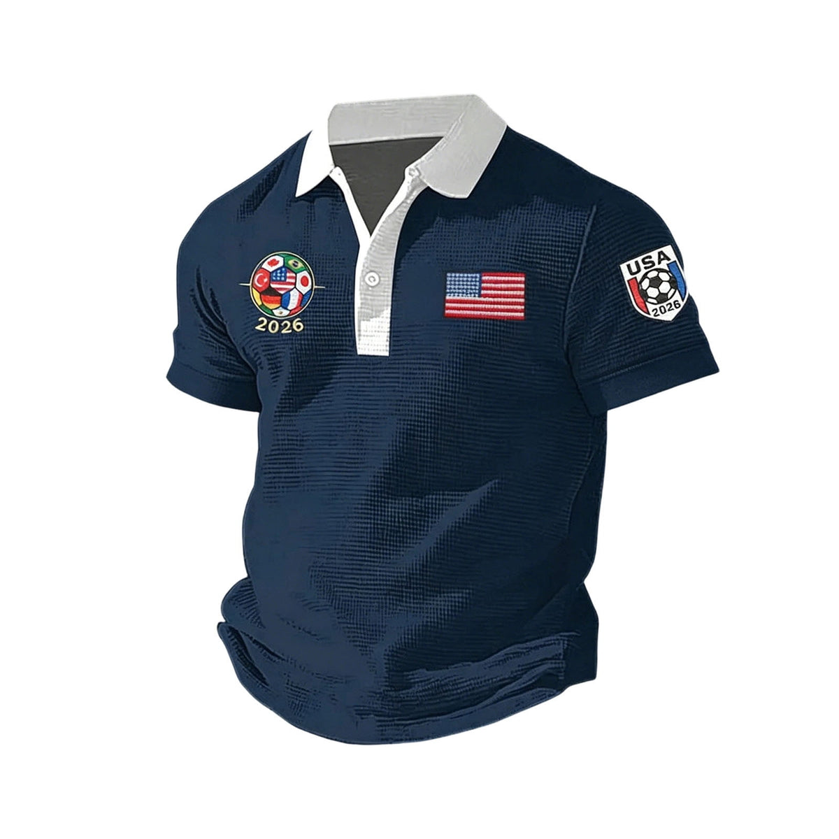 2026 Usa Soccer Mens Polo Shirts Short Sleeve Casual Collared Pullover Summer Tops Soccer Shirt for Men Indoor Outdoor Activities Daily Wear