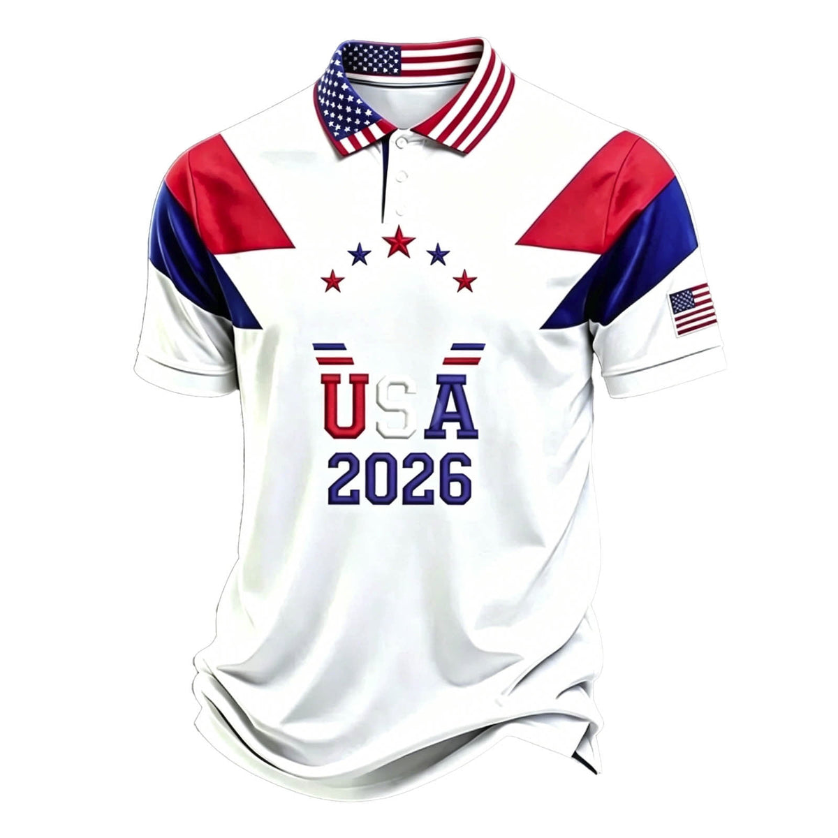 2026 Usa Soccer Mens Polo Shirts Short Sleeve Casual Collared Pullover Summer Tops Soccer Shirt for Men Indoor Outdoor Activities Daily Wear