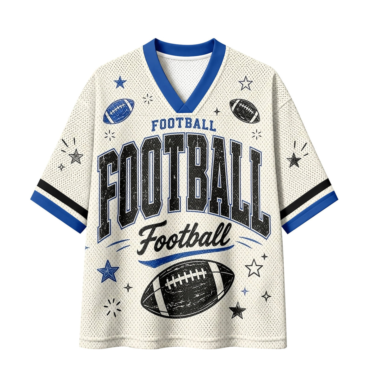 Football Shirts for Women Short Sleeve V Neck Vintage Game Day Graphic Sports Mesh Jersey Purple M