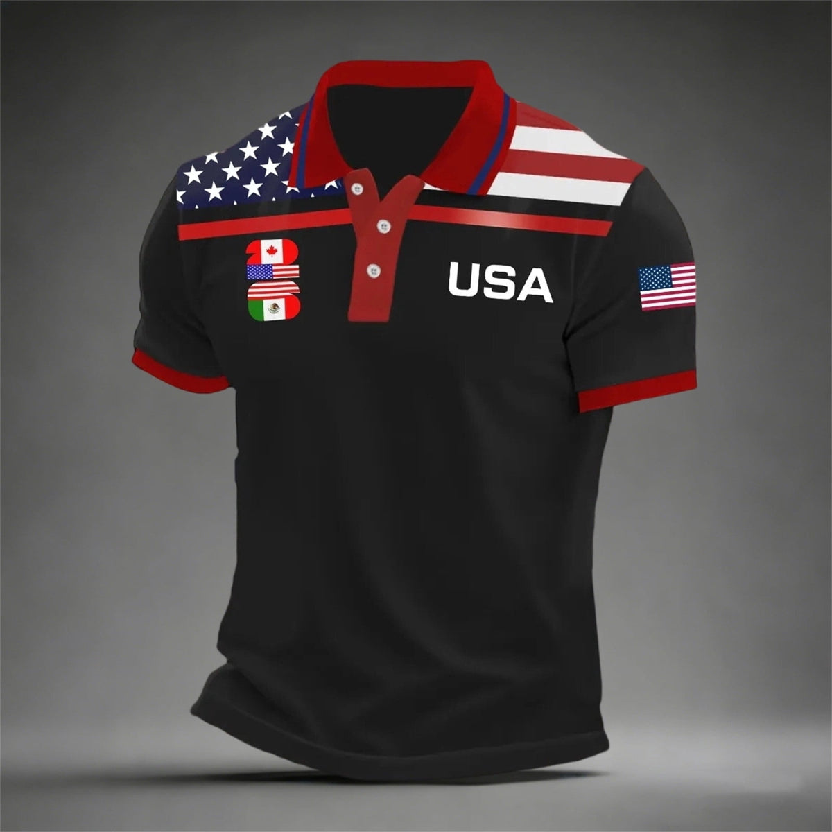 2026 Usa Soccer Mens Polo Shirts Short Sleeve Casual Collared Pullover Summer Tops Soccer Shirt for Men Indoor Outdoor Activities Daily Wear