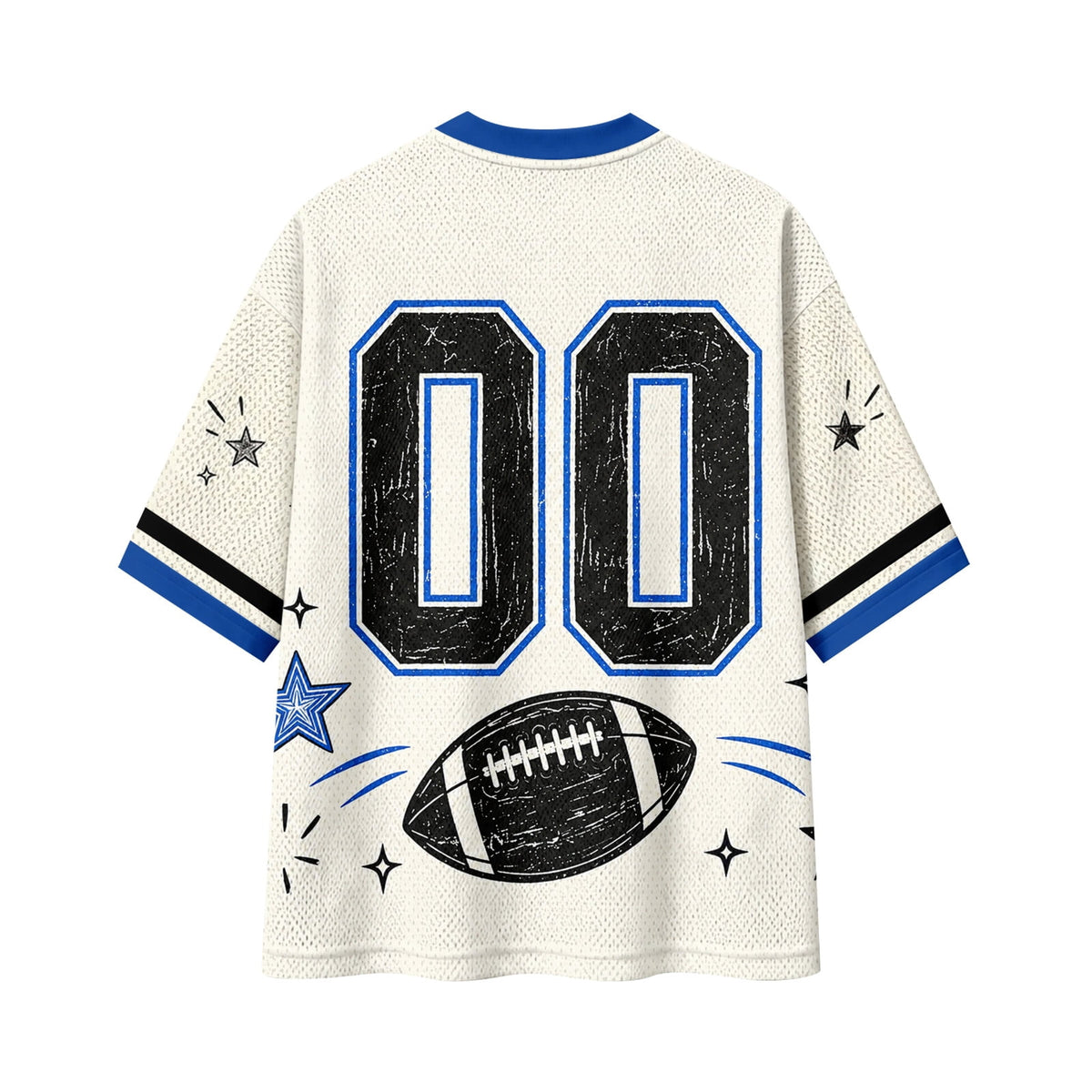BFRGSIJ Football Mesh Jersey for Women Casual Short Sleeve V Neck Game Day Sports Fan Tee Shirt XL
