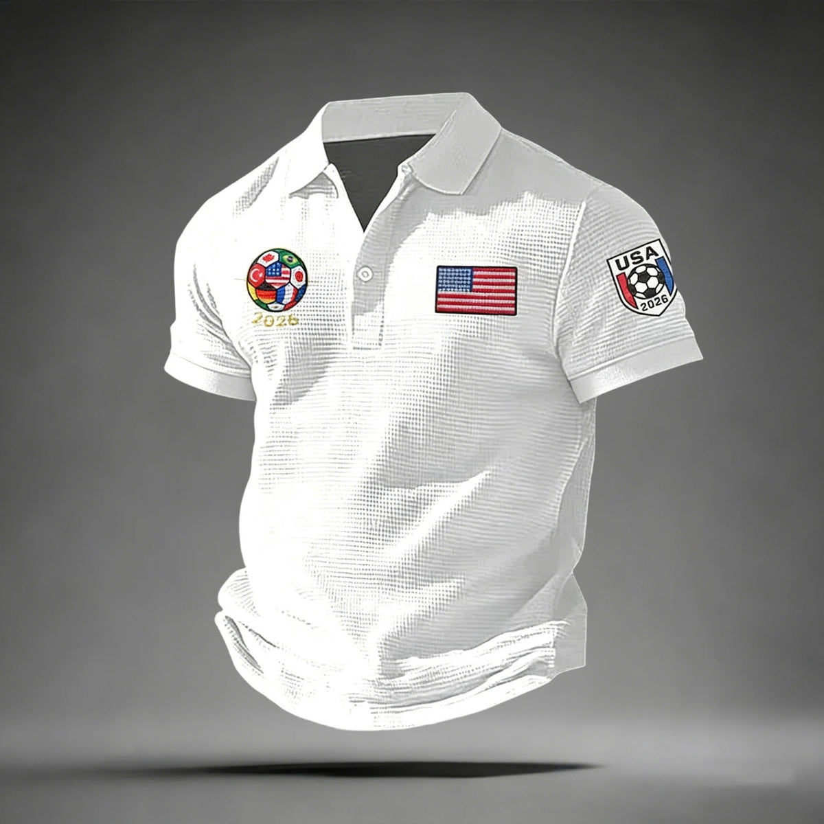 2026 Usa Soccer Mens Polo Shirts Short Sleeve Casual Collared Pullover Summer Tops Soccer Shirt for Men Indoor Outdoor Activities Daily Wear