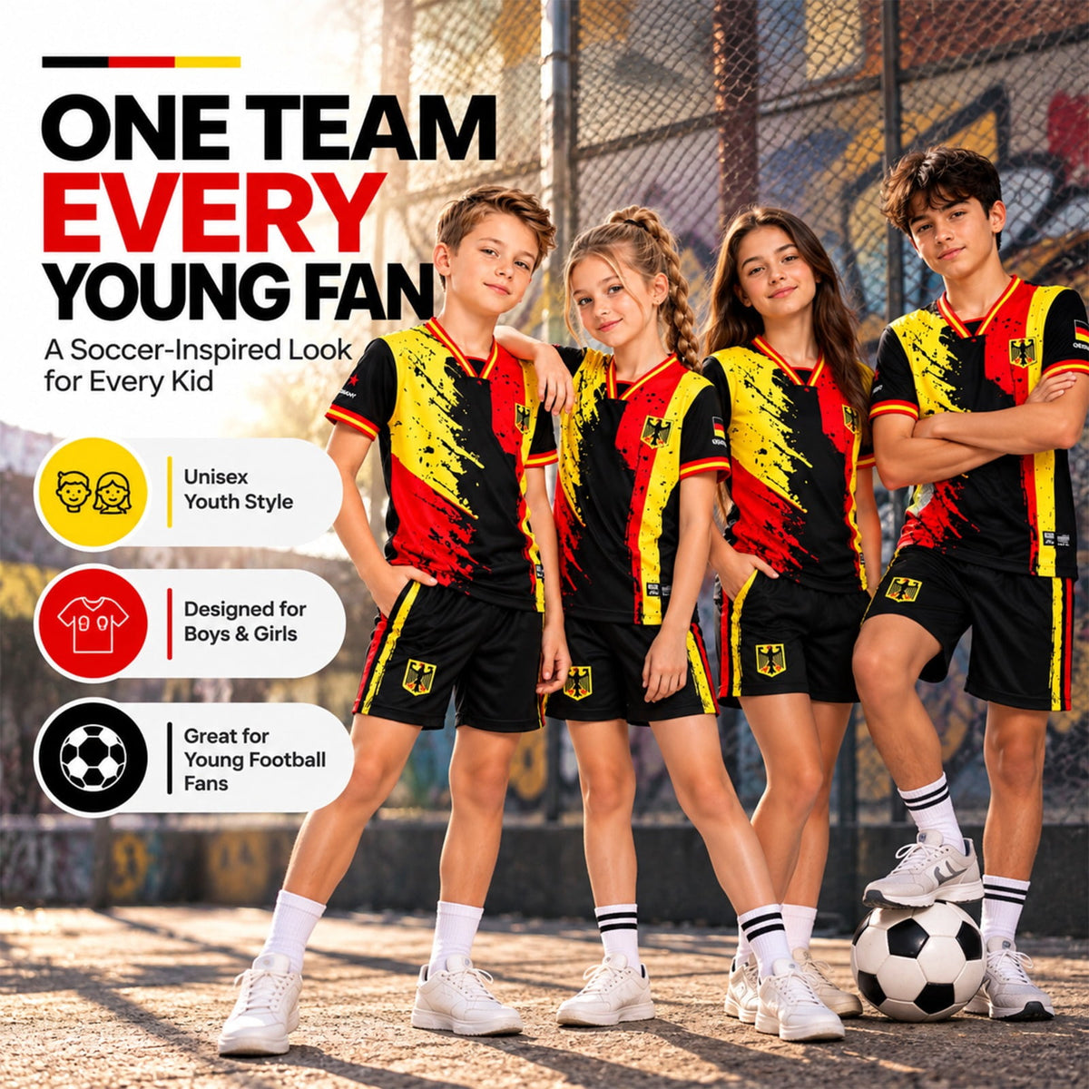 Fox & Fury Brazil Soccer Jersey for Kids, Youth Boys & Girls – Unisex Football Shirt, Camiseta de Futbol Brasil