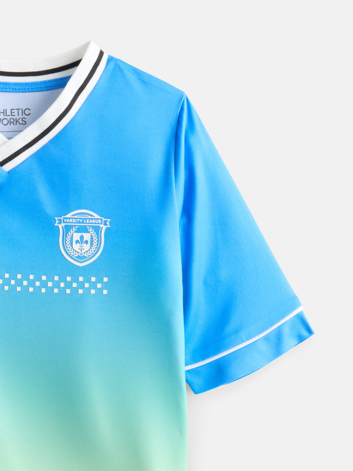 Athletic Works Boys Soccer Jersey Top with Short Sleeves, Sizes 4-18
