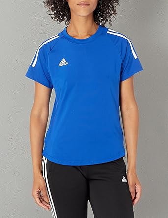 Adidas Women's Hi Low Jersey Short Sleeve Royal Blue XS