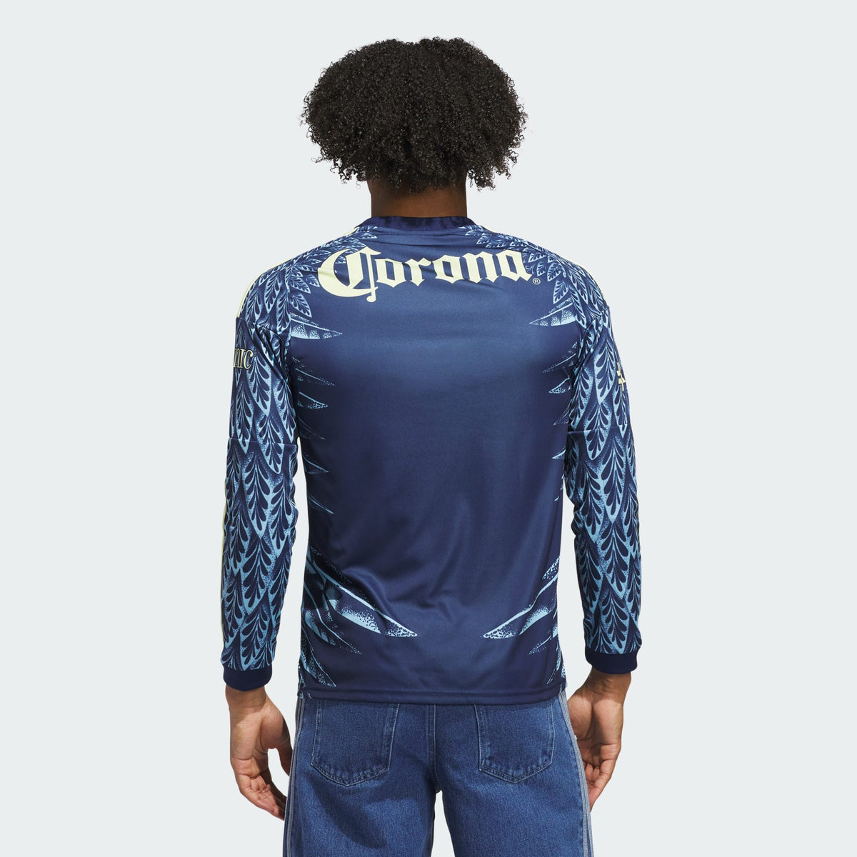 adidas Club America Away Men's L/S Soccer Jersey 25/26 (US, Alpha, Large, Regular, Regular, Blue)