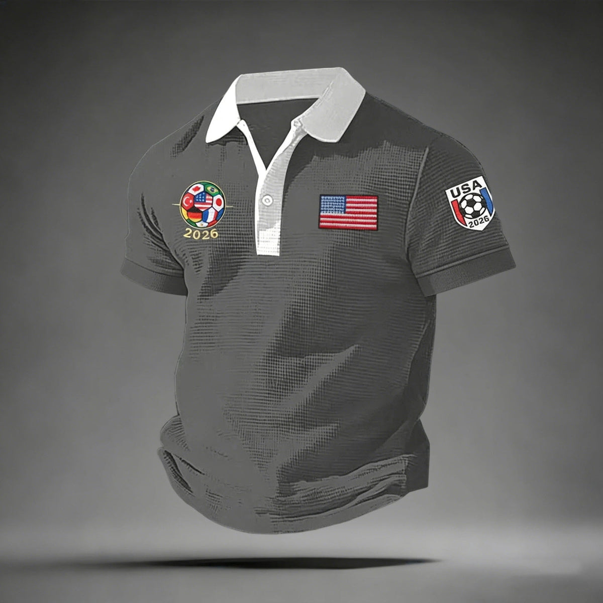 2026 Usa Soccer Mens Polo Shirts Short Sleeve Casual Collared Pullover Summer Tops Soccer Shirt for Men Indoor Outdoor Activities Daily Wear