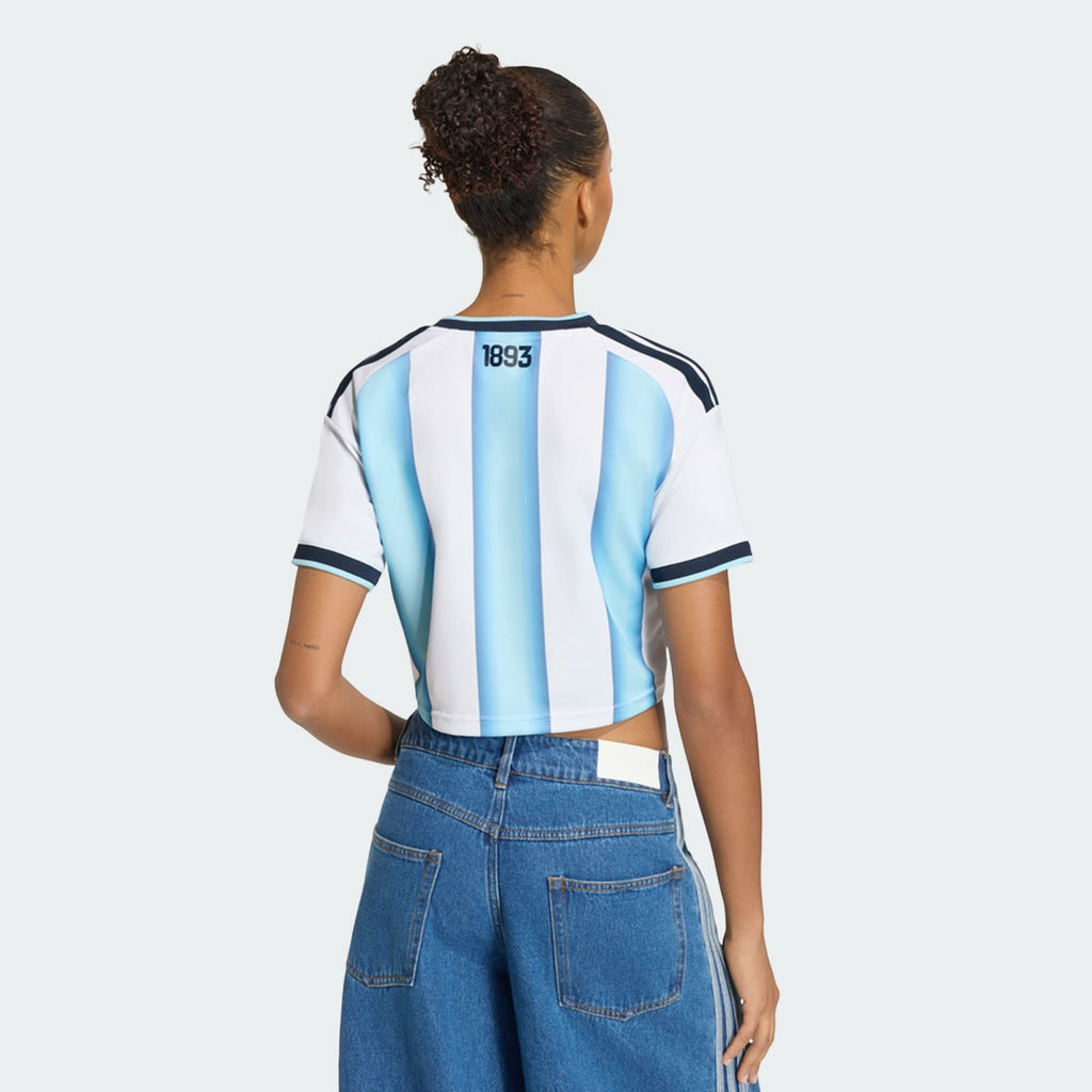 adidas Women's Soccer Jersey Argentina 26 Home Cropped Replica Medium