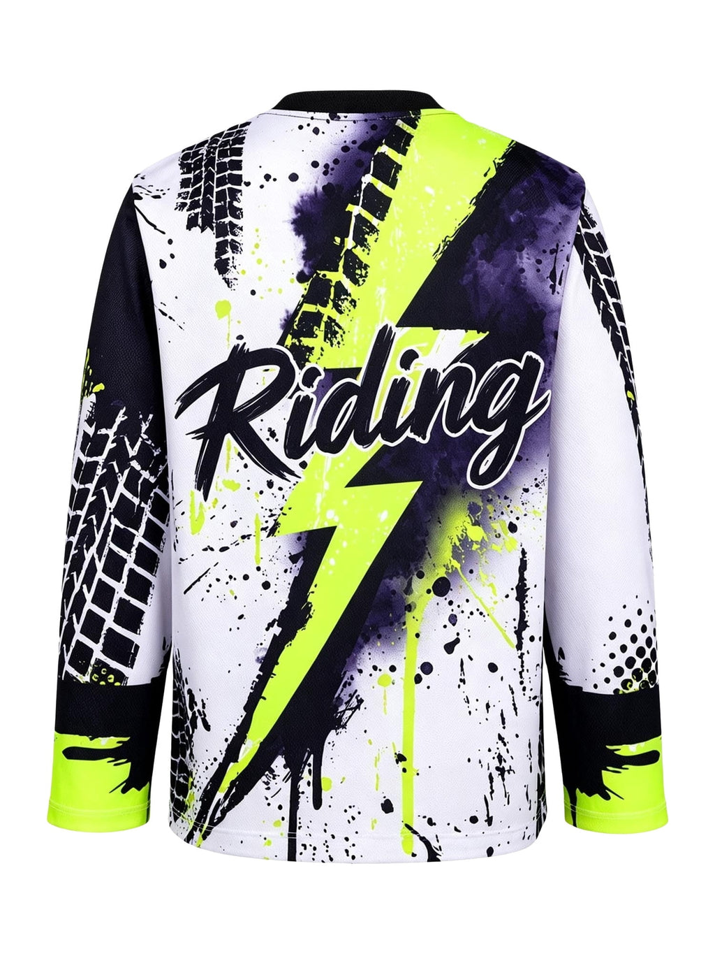 SiiRoh Kids Boys Biking Cycling Top Gymnastic Jerseys Letter Printed T-shirt Long Sleeve Biking Motorcycle Moisture-wicking Top Blue 14