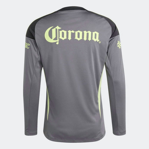 adidas Club America Men's L/S Goalkeeper Jersey 25/26 (US, Alpha, Medium, Regular, Regular, Gray)