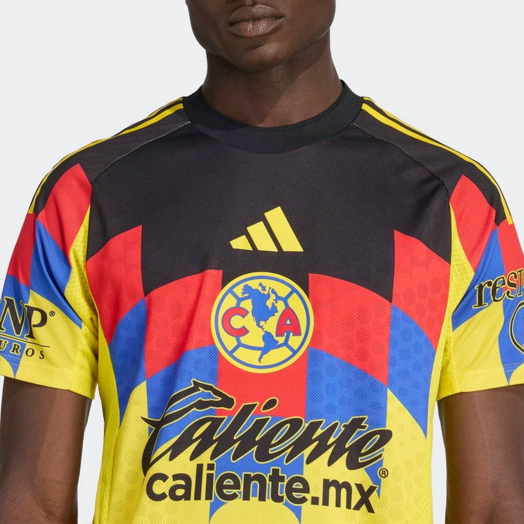 adidas Club America Home Men's Authentic Soccer Jersey 25/26 US, Alpha, Medium, Regular, Regular, Yellow