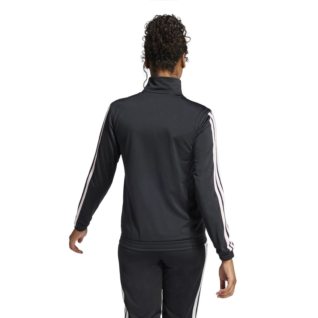 Women's adidas Tricot 3-Stripes Sportswear Track Top Color: Black White Size: SMALL