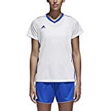 Adidas Women's Tiro 17 Jersey Tee White BJ9093 – Lightweight Athletic Training Shirt with Climalite Fabric for Soccer, Running, and Activewear