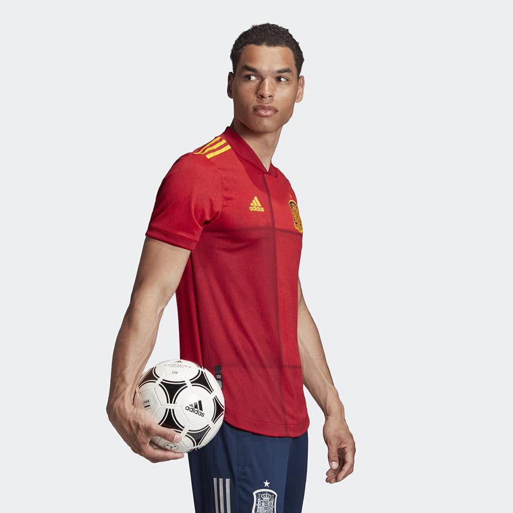 adidas 2020-21 Spain Authentic Home Jersey - Red-Yellow S