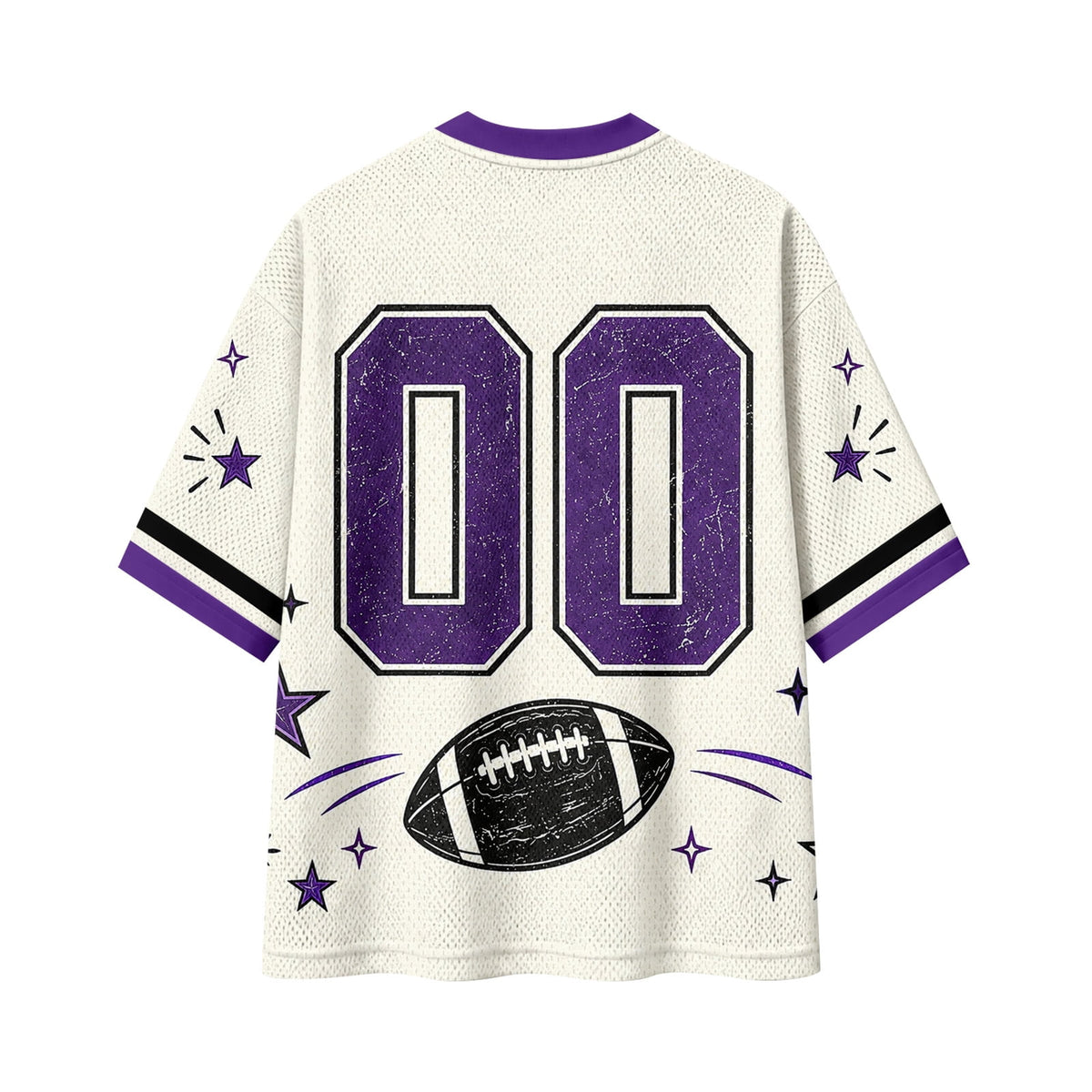 BFRGSIJ Football Mesh Jersey for Women Casual Short Sleeve V Neck Game Day Sports Fan Tee Shirt XL