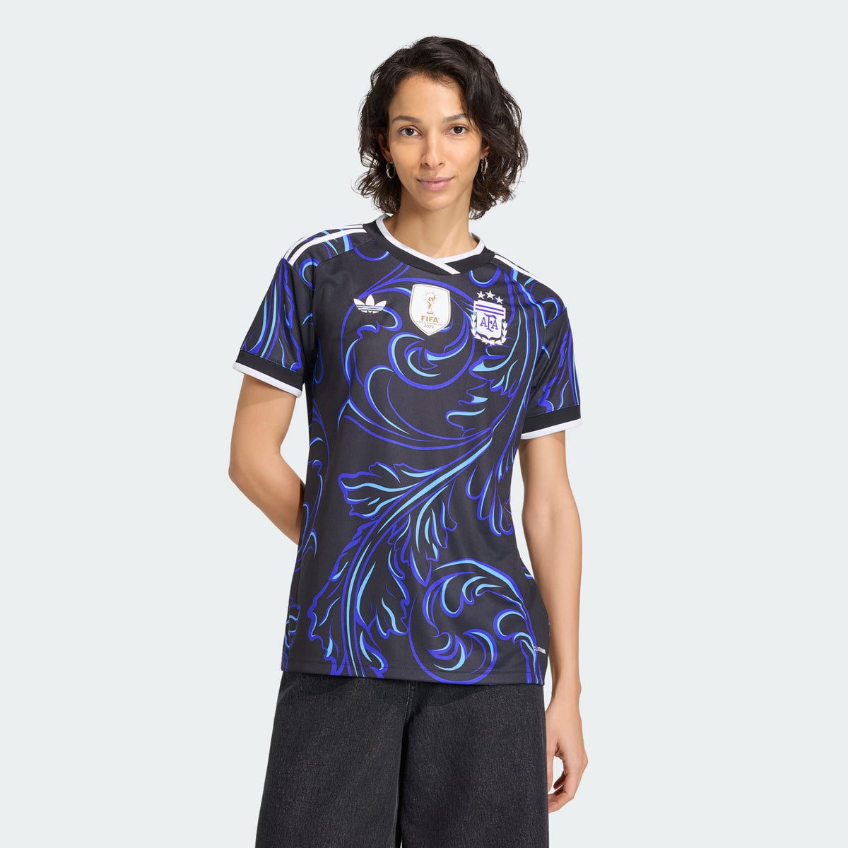 adidas Women's Argentina 26 Away Replica Jersey Black/Lucid Blue/Blue Burst X-Small