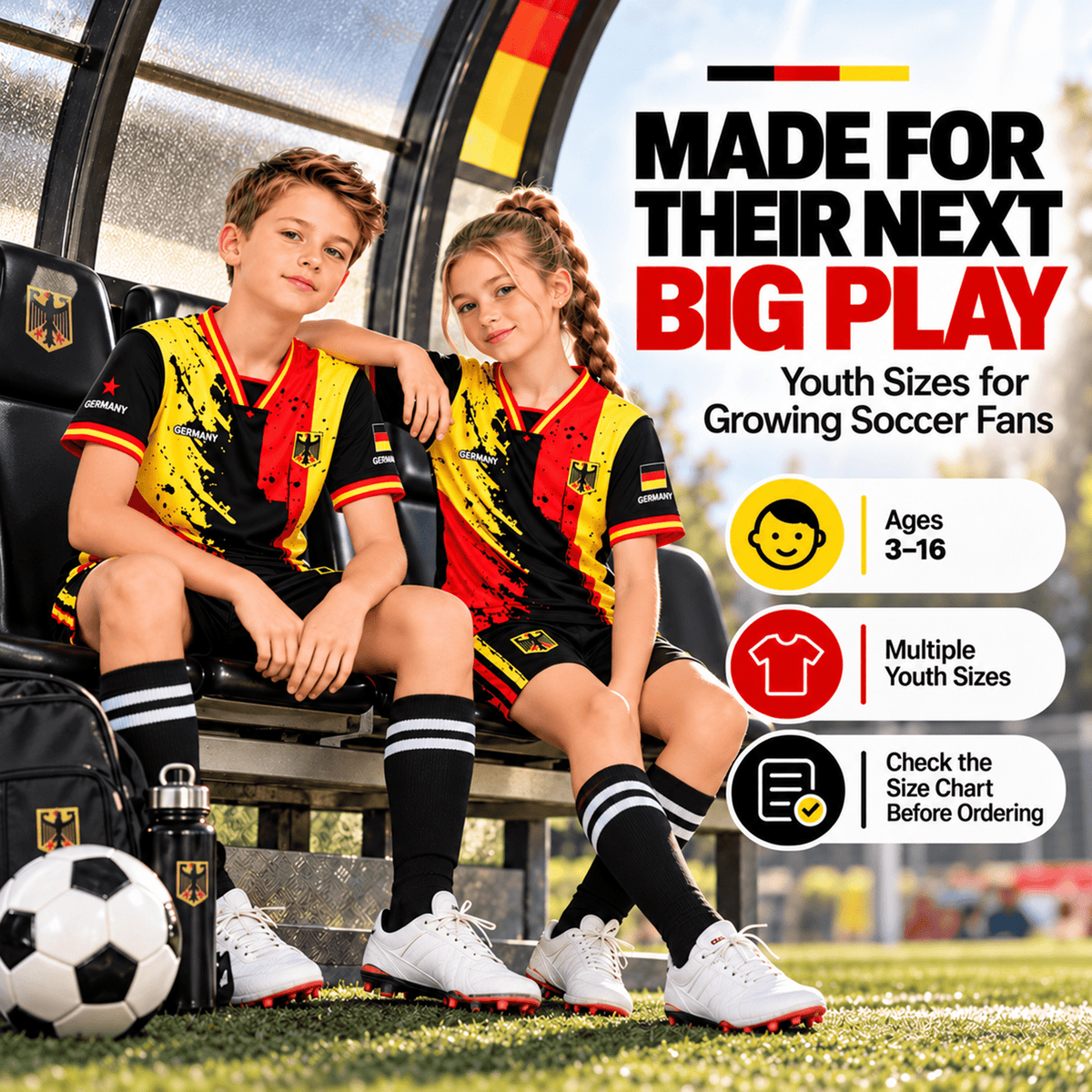 Fox & Fury Brazil Soccer Jersey for Kids, Youth Boys & Girls – Unisex Football Shirt, Camiseta de Futbol Brasil