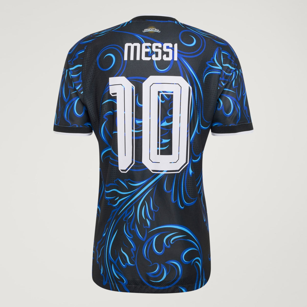 adidas Mens Argentina 2026 Away Authentic Jersey Messi Black/Lucid Blue/Blue Burst Medium