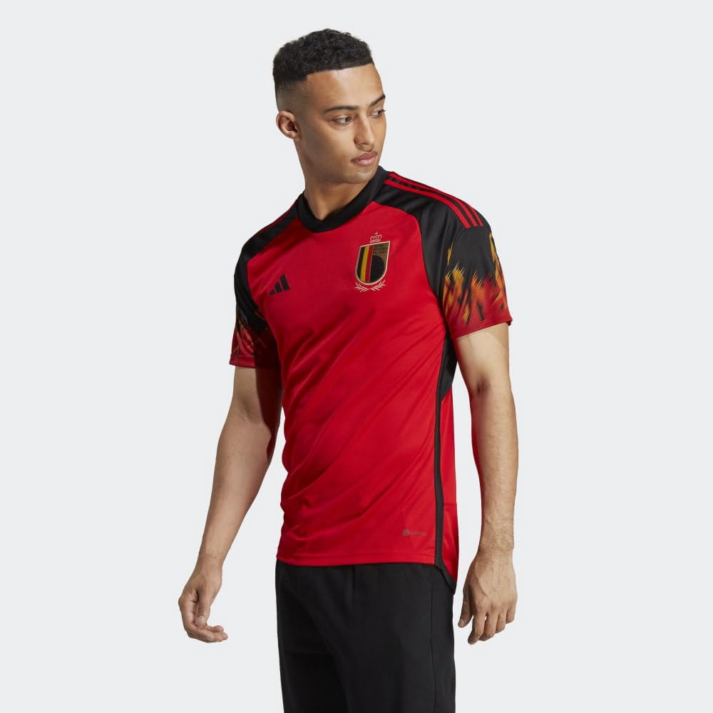 adidas Beligium Home Men's Soccer Jersey World Cup 2022 (2XL) Red/Black