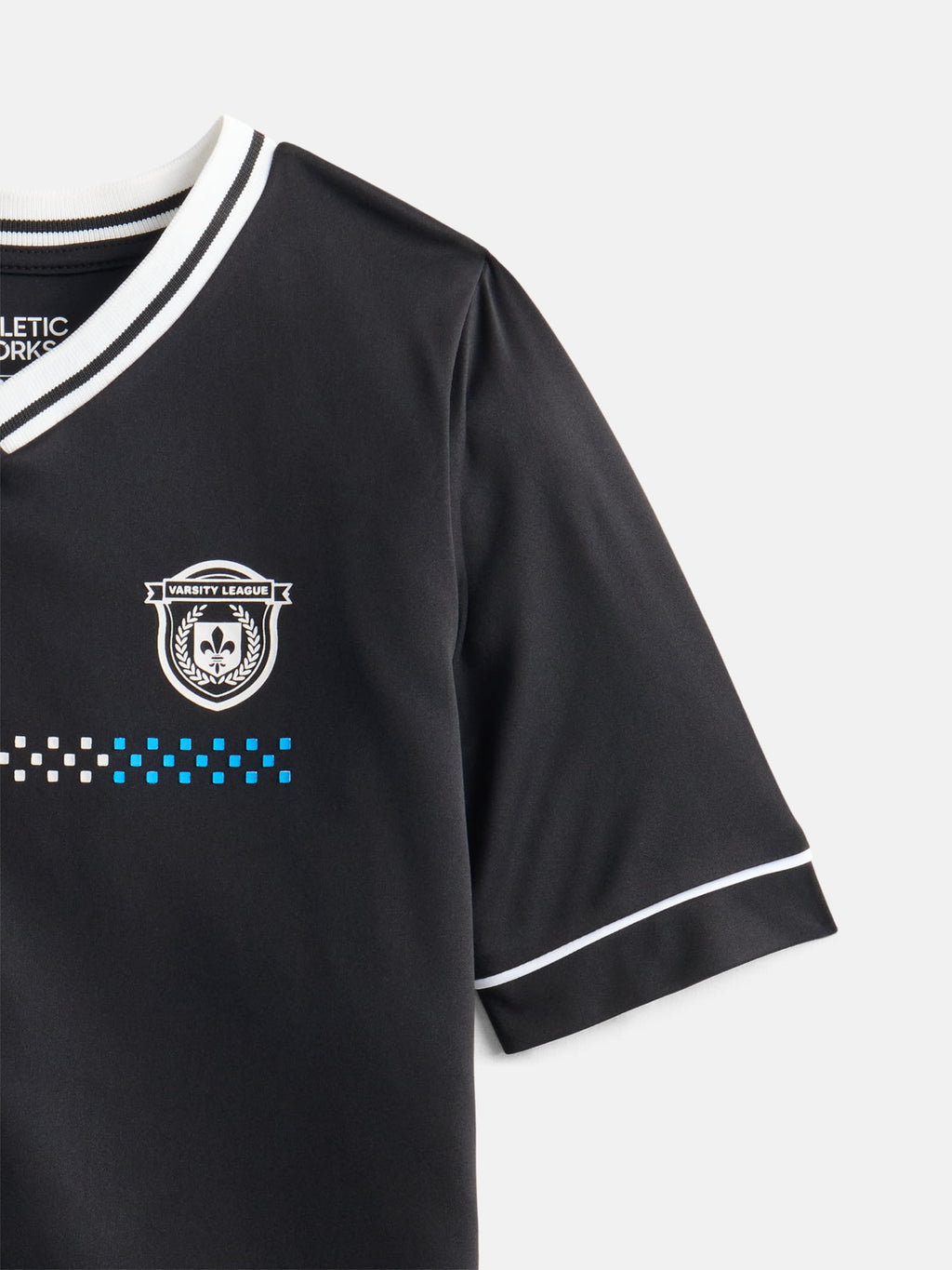 Athletic Works Boys Soccer Jersey Top with Short Sleeves, Sizes 4-18