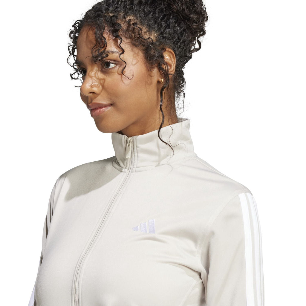 Women's adidas Tricot 3-Stripes Sportswear Track Top Color: Black White Size: SMALL