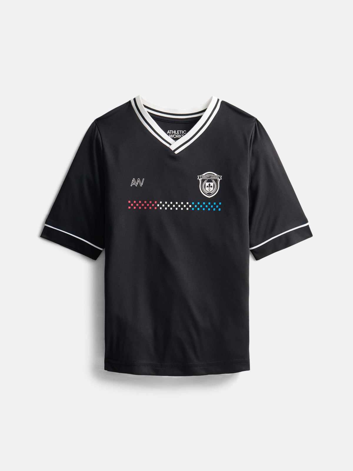 Athletic Works Boys Soccer Jersey Top with Short Sleeves, Sizes 4-18