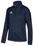 Adidas Women's Team Issue 1/4 Zip Fleece Pullover Shirt Athletic Top (Navy XS)