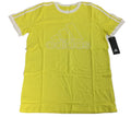Adidas Big Boys 3-Stripes Graphic Logo Jersey T-Shirt Yellow/White AA6713 Size XLarge
