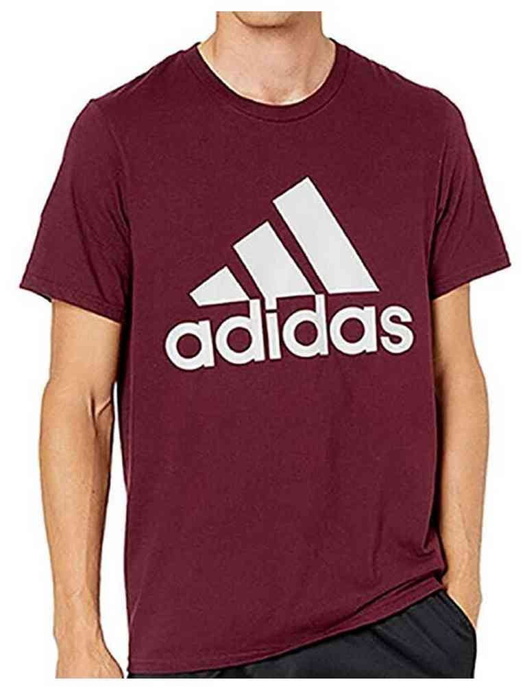 Adidas Men's Ultimate Badge of Sport Liquid Tee T-Shirt Athletic (Gray-M)