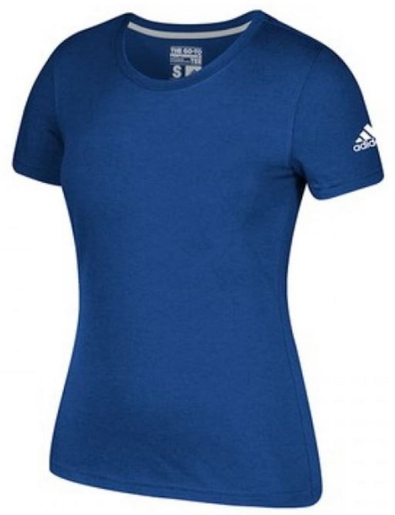 Adidas Women's Go-to Performance Short Sleeve Crew Athletic Tee Top (Black, 2XL)