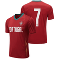 Icon Sports Portugal #7 Gameday Soccer Jersey, Polyester, YXS-AXXL, 1-Pack