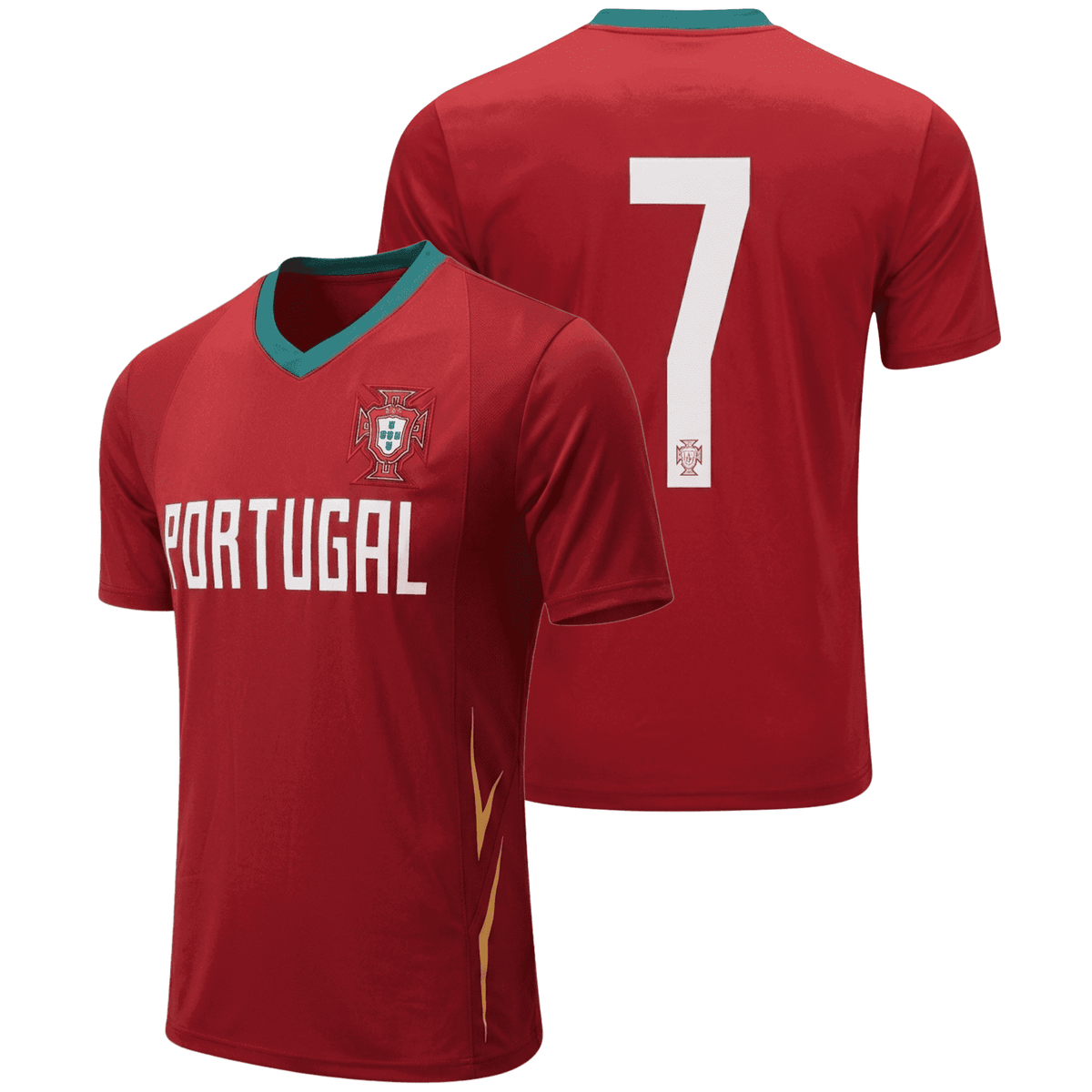 Icon Sports Portugal #7 Gameday Soccer Jersey, Polyester, YXS-AXXL, 1-Pack