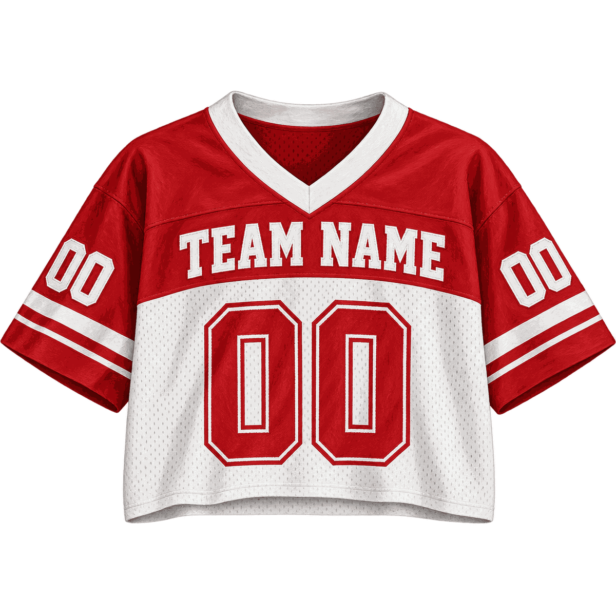 Lotusprint LLC Personalized Classic Crop Top Football Jersey, Custom Team Number Women Tee