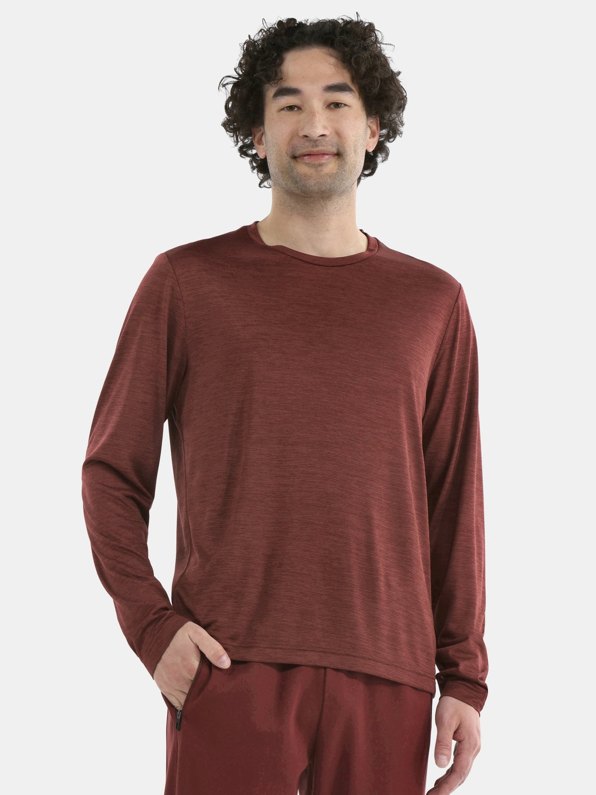 Athletic Works Men's Long-Sleeve Jersey Tee with Thumbhole Cuffs, Sizes XS-5XL