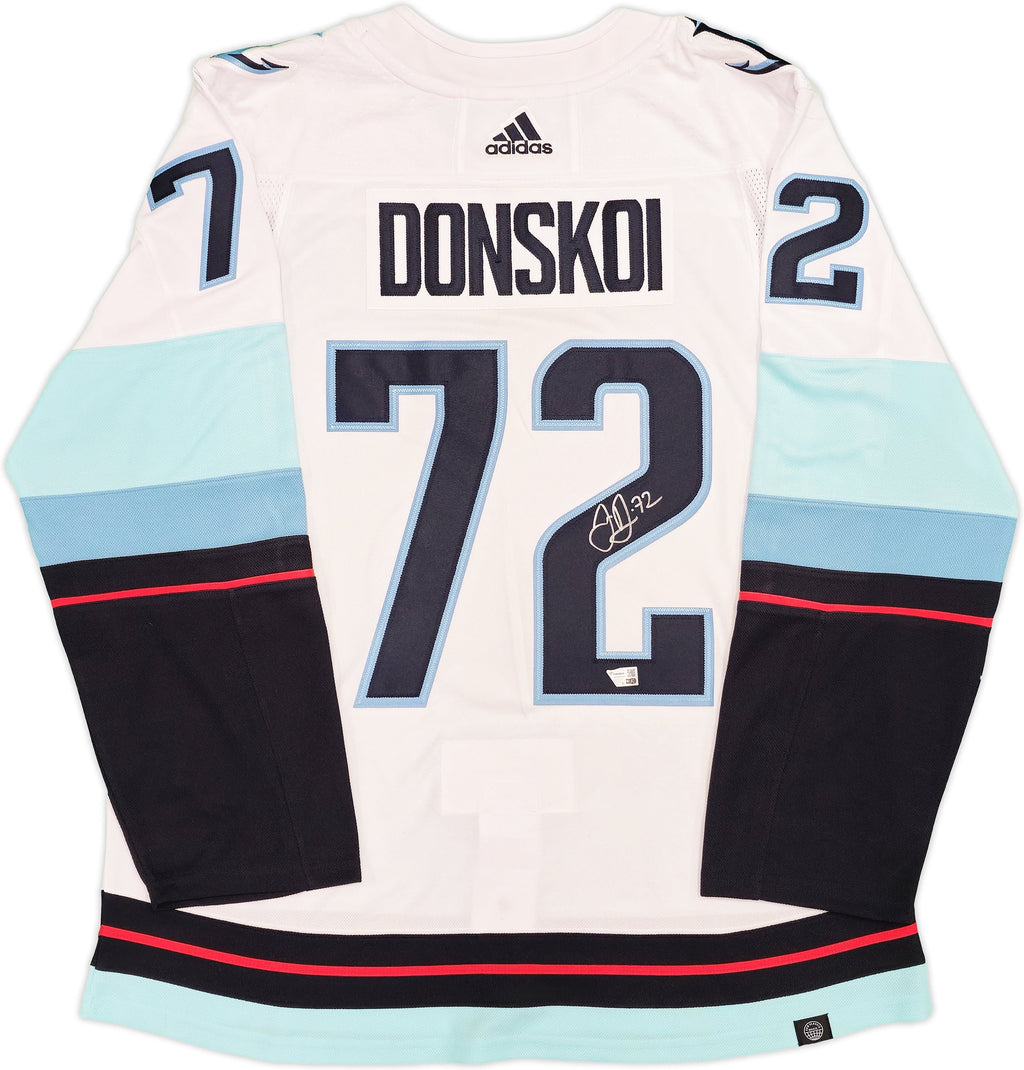 Seattle Kraken Joonas Donskoi Autographed White Adidas Authentic Jersey Size 54 With Inaugural Season Patch Fanatics Holo 235586