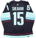 Seattle Kraken Riley Sheahan Autographed Blue Adidas Authentic Jersey Size 54 With Inaugural Season Patch Fanatics Holo 235589