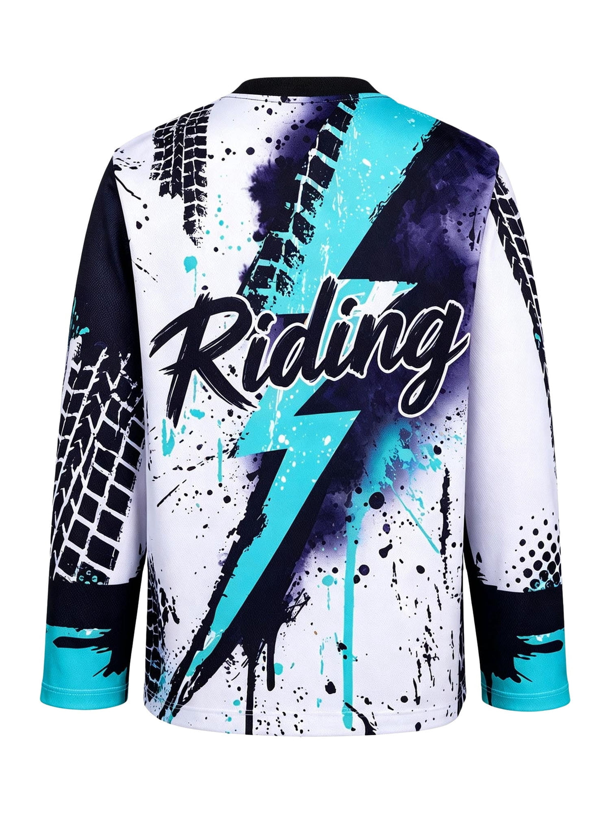 SiiRoh Kids Boys Biking Cycling Top Gymnastic Jerseys Letter Printed T-shirt Long Sleeve Biking Motorcycle Moisture-wicking Top Blue 14