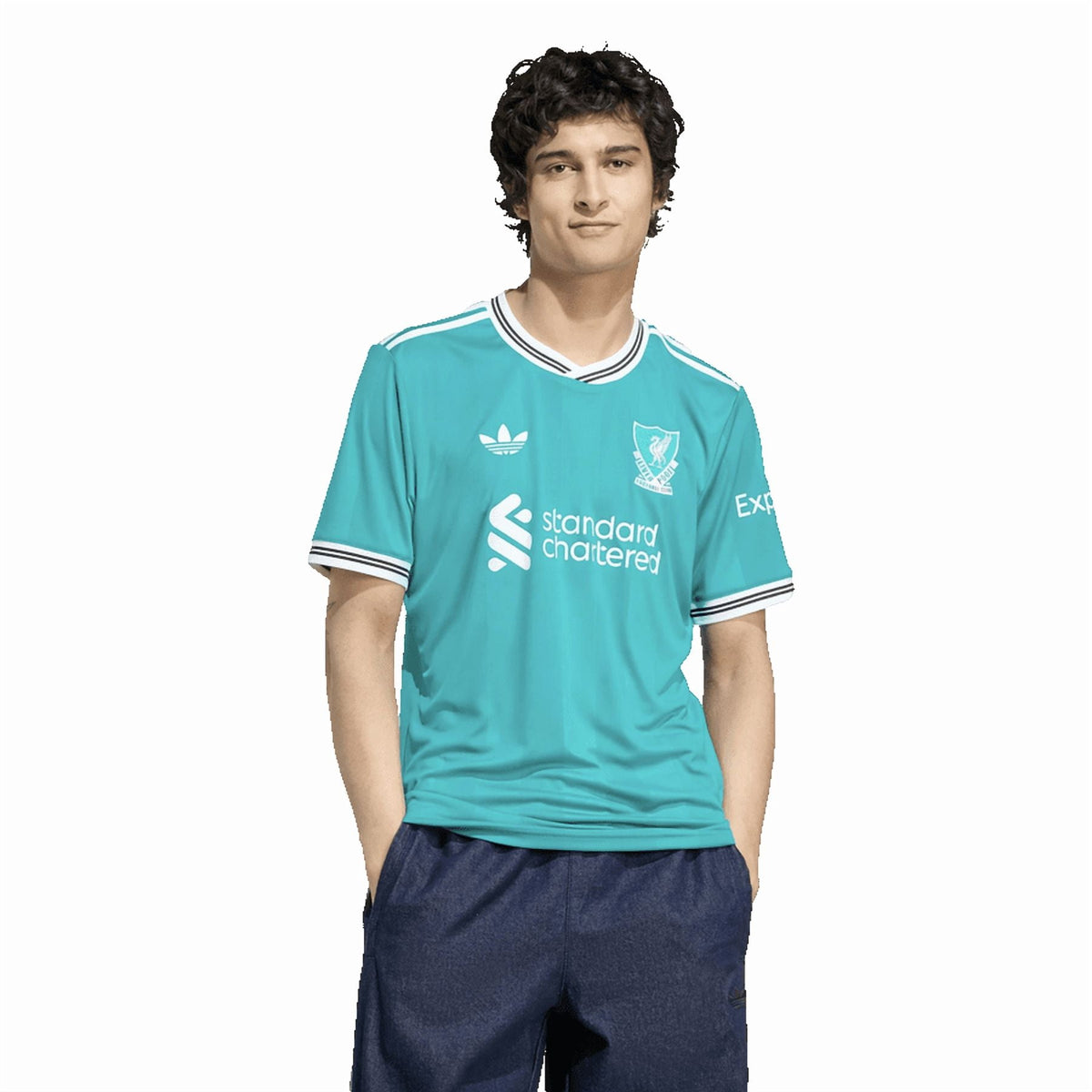 adidas Liverpool FC 25/26 Men's Third Jersey (US, Alpha, Medium, Regular, Regular, Sea Green)