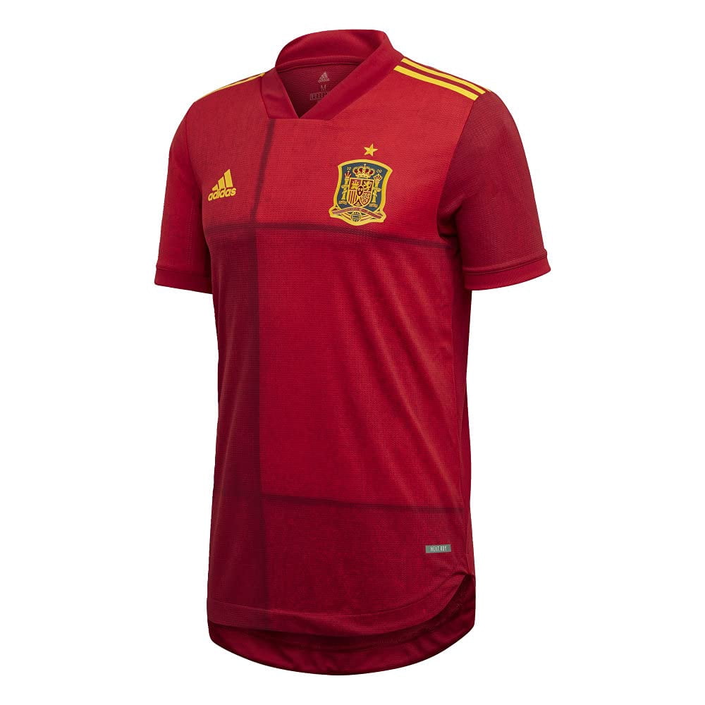 adidas 2020-21 Spain Authentic Home Jersey - Red-Yellow S