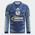 adidas Club America Away Men's L/S Soccer Jersey 25/26 (US, Alpha, Large, Regular, Regular, Blue)