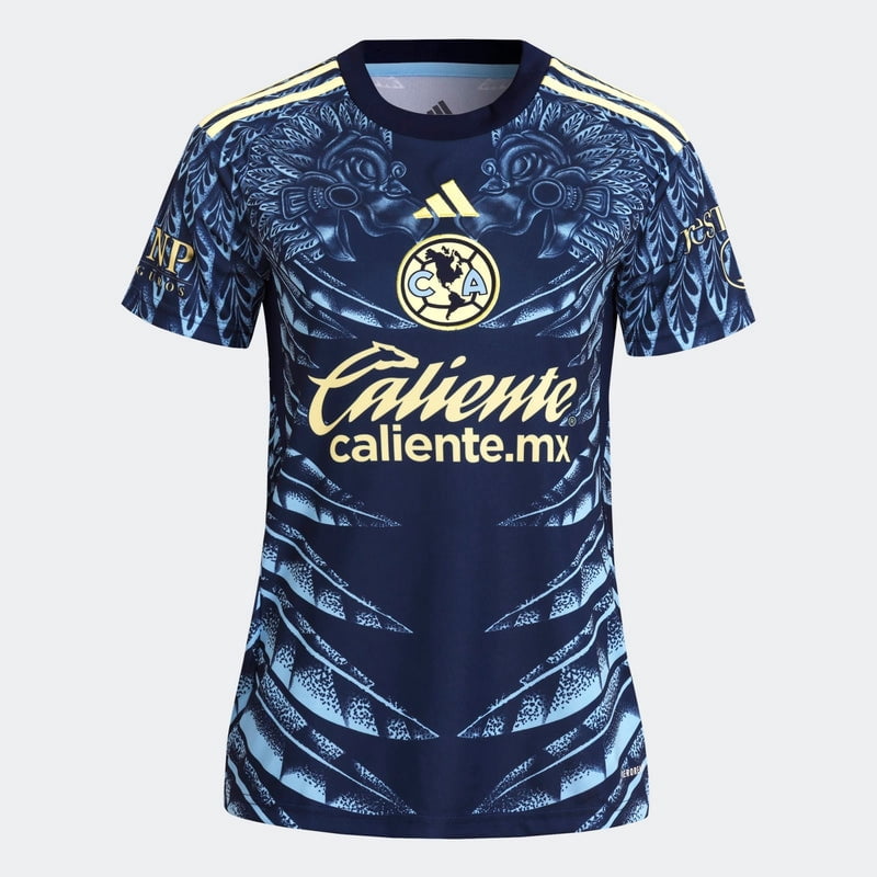 adidas Club America Women's Away Stadium Jersey 25/26 (US, Alpha, Medium, Regular, Regular, Blue)