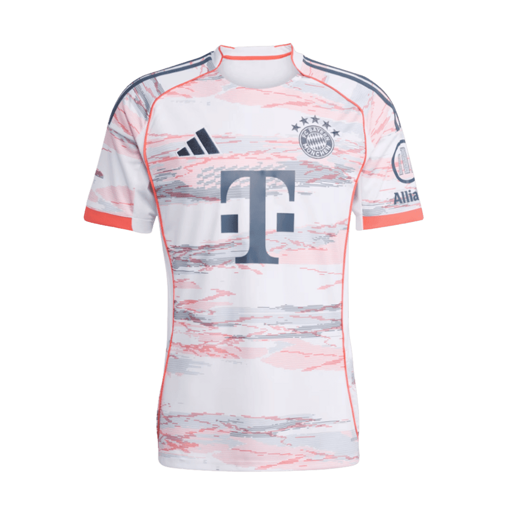 adidas Men's Bayern Munich 25/26 Away Jersey - White/Orange/Gray (L)